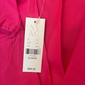 New York & Company Vibrant Pink Trench Coat